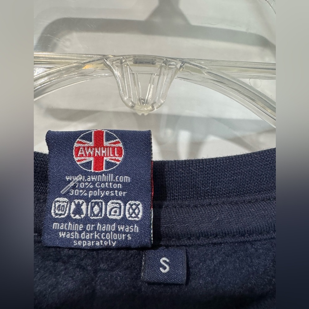 London England NWT Women British Flag Sweatshirt Blue Size Small - Picture 4 of 4